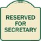 Signmission Reserved for Secretary Heavy-Gauge Aluminum Architectural Sign, 18" x 18", TG-1818-23173 A-DES-TG-1818-23173 - alternate 1
